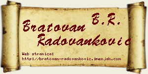 Bratovan Radovanković vizit kartica